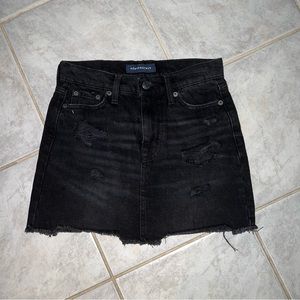 Black Aeropostale High-Waisted Jean Skirt